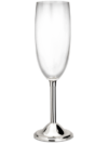Pave Platinum Rim Glass Flute
